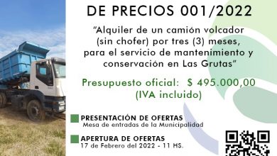 Photo of #ConcursosYLicitaciones | Concurso Privado para el alquiler de un camión volcador