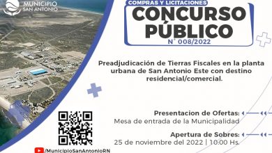 Photo of #SAE | Concurso Público de Precios para la preadjudicación de tierras con destino residencial y comercial
