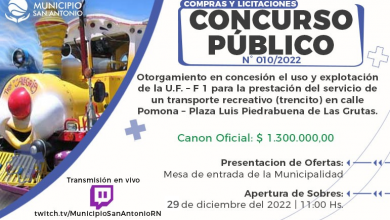 Photo of #LasGrutas | Concurso Público de Precios para la prestación de servicios del “trencito”