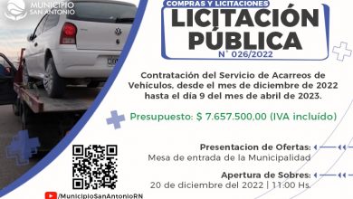 Photo of #Tránsito | Licitación Pública para la “contratación del servicio de acarreos de vehículos”