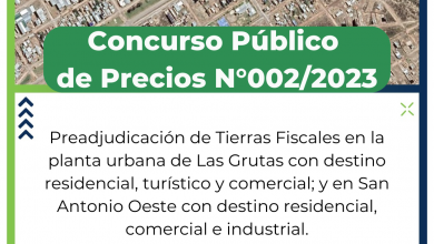 Photo of #Tierras | Concurso Público de Precios para la preadjudicación de tierras fiscales en San Antonio Oeste y Las Grutas