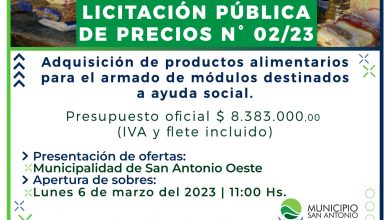 Photo of Licitación Pública para la adquisición de productos alimentarios destinado a ayuda social