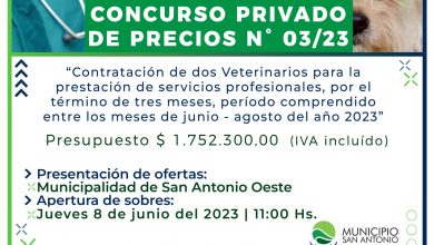 Photo of Concurso Privado de Precios para la contratación de veterinarios