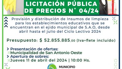 Photo of Modificaciones en la Licitación Pública N°004/2024